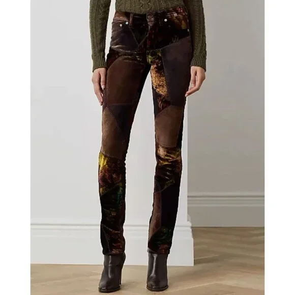 Ralph Lauren Purple Label 26 pants jeans patchwork velvet 50th anniversary 106
